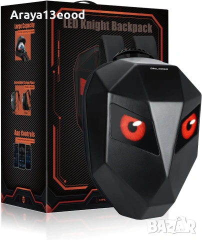 LED раница Crelander Knight с програмируем RGB дисплей, Bluetooth и разширяем обем