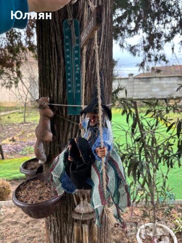 Висяща Бябя Яга на люлка, снимка 14 - Декорация за дома - 54021004