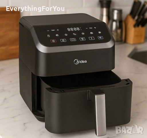 Въздушен фритюрник Midea 5L (1600W) – за здравословно готвене 🍳