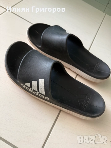 Adidas мъжки чехли / джапанки черни Номер 43, снимка 2 - Джапанки - 54887027