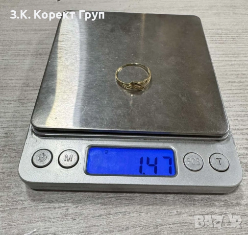 Златен пръстен 14К 585 -1,47 гр, снимка 4 - Пръстени - 54876473