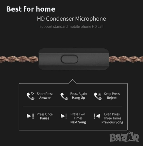 Вградени монитори, KZ ZSX 1DD+5BA Хибридни HiFi стерео шумоизолиращи спортни IEM слушалки, снимка 6 - Слушалки и портативни колонки - 54734867