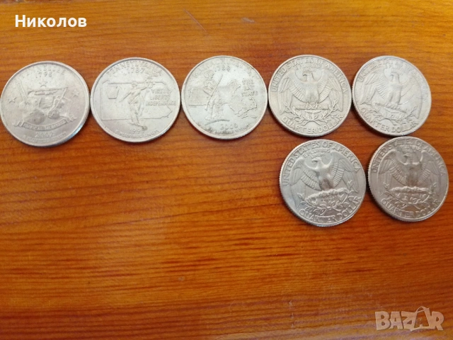 QUARTER DOLLAR "7бр к-т 5€"!+Доставка!, снимка 1 - Нумизматика и бонистика - 54131349