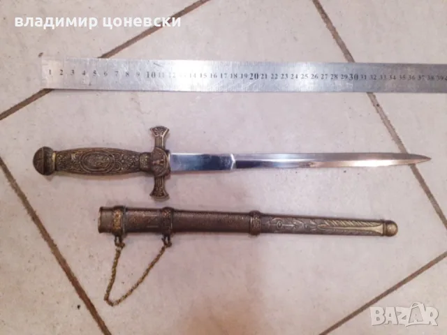 Стар кортик,кинжал,нож Наполеон,с лика и монограма на императора, снимка 6 - Колекции - 55455715
