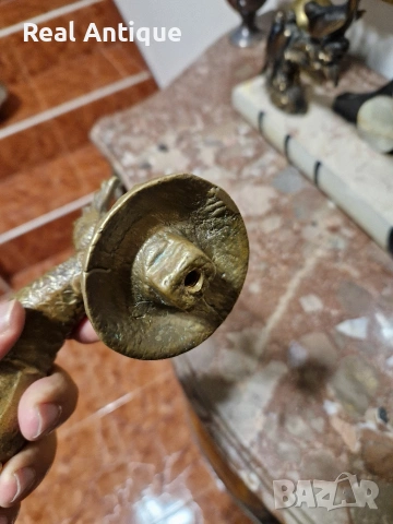 Стара находка рядко антикварно бронзово чукало за врата , снимка 9 - Антикварни и старинни предмети - 54242939
