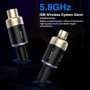 Безжична XLR система LEKATO 5.8GHz за микрофон, снимка 3