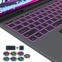Клавиатурен калъф за Samsung Galaxy Tab 14.6" 7-цветно подсветка безжичен тъчпад AZERTY, снимка 9