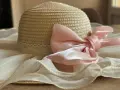 Детска шапка с разкошна розова пандела за принцеса, снимка 3