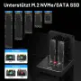 Докинг Станция NVMe M.2 SATA SSD Cloner, USB 3.2 Gen 2, 20 Gbps, сгъваем охлаждащ вентилатор,, снимка 8