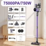 Безжична Вертикална Прахосмукачка - Yanhama H7 750W 75000Pa, 4-в-1 с 50 Мин Работа, LED!, снимка 3