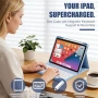 Нов Калъф за iPad A16 11 2025 / 10 10.9 2022 със слот за Pencil син защитен кейс таблет Айпад, снимка 3