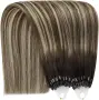 Екстеншъни за коса YoungSee Micro Beads, тъмнокафяви, омбре, 50 см, 50 гр,2-M-C#4/18/4 Кафяви балаяж, снимка 8