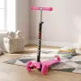 Детска сгъваема тротинетка 21st Scooter със светещи силиконови колела, розова, снимка 4
