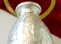Калаена чаша за вино с картини на Eduard von Grützner. , снимка 4