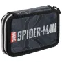 Ученически двоен несесер с принадлежности spiderman черно сиво_1252088, снимка 1