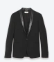 Дамски белейзър с кожени ривери Saint Laurent - S/M, снимка 1