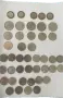 Колекция от стари френски франкове с различни номинални стойности и години на издаване, снимка 1