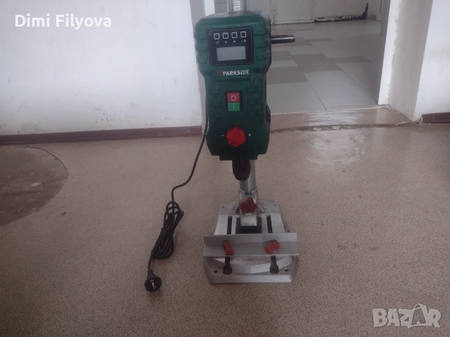 Настолна бормашина / колонна бормашина (drill press) - компактен модел на Parkside, снимка 2 - Бормашини - 55138381