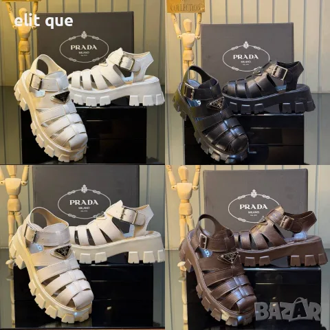 дамски сандали prada milano , снимка 4 - Сандали - 55403643
