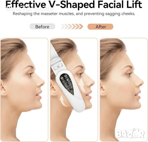 Електрически оформящ масажор V-Face, EMS редуктор за двойна брадичка, снимка 4 - Масажори - 55420907