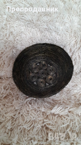 Уникална ръчно изработена фруктиера от вестникарска хартия, снимка 3 - Декорация за дома - 54080467