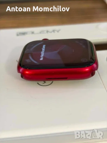 Смарт часовник Apple Watch 7 45mm червен 85% батерия , снимка 9 - Смарт гривни - 54805388