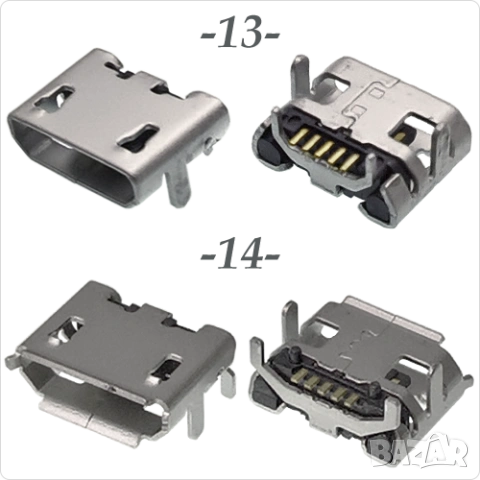 Букса  конектор USB micro  , 2/5 pin connector, снимка 8 - Ремонт на друга електроника - 40051806