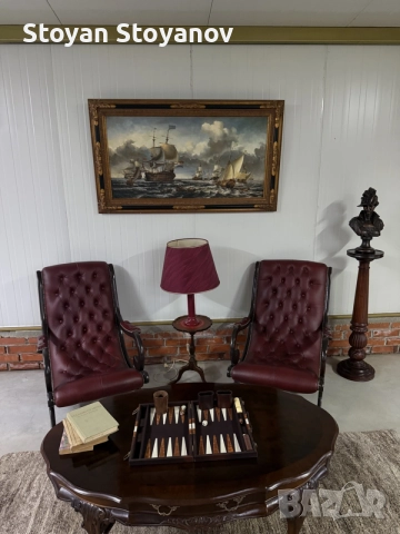 Chesterfield/Честърфийлд Handmade – Класически кресла (2 броя), снимка 4 - Дивани и мека мебел - 55398074