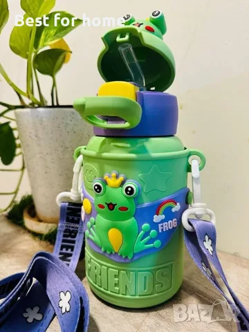 Детска бутилка за вода Cute Frog Friends, снимка 3 - Други стоки за дома - 55580393
