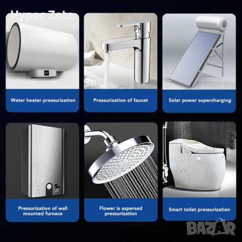 Помпа за повишаване на водно налягане 24V за баня и бойлер, снимка 8 - Бойлери - 53973977