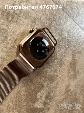 Apple Watch Series 10 GPS + Cellular 42 mm – Gold Titanium с Milanese Loop каишка, снимка 4 - Смарт гривни - 54932144