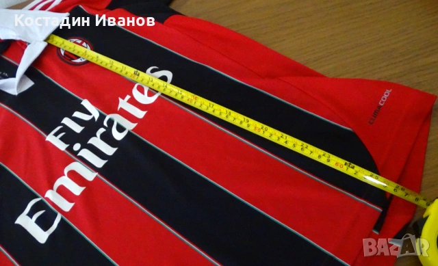 2012 AC Milan Adidas детска футболна тениска размер 176 Милан , снимка 12 - Тениски - 54739701