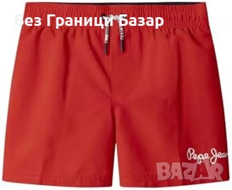 Нови плувни Pepe Jeans момчешки бански шорти 10 години с джоб полиестер лого