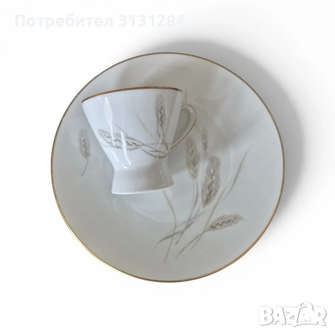 Изискано винтидж кофейно трио Rosenthal „Form 2000“ (Чаша, чинийка и десертна чиния) , снимка 4 - Чаши - 54902652