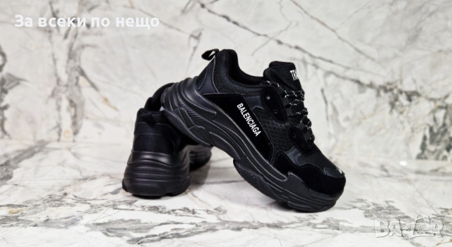 Balenciaga Мъжки Черни Маратонки👟Мъжки Спортни Обувки В Черен Цвят Баленсиага Код P2445, снимка 2 - Маратонки - 54425366