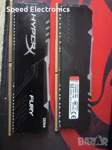 Kingston HyperX Fury RGB 16GB (2x8GB) DDR4 2666Mhz , снимка 2 - RAM памет - 55413582