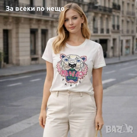 Kenzo Дамска Тениска👚Дамска Блуза С Къс Ръкав Кензо - 2 Цвята Код Bal Style53, снимка 2 - Тениски - 54731239
