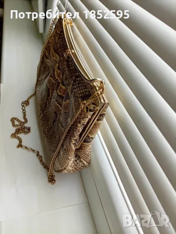 Винтидж вечерна чанта от питон!, снимка 6 - Чанти - 55402827