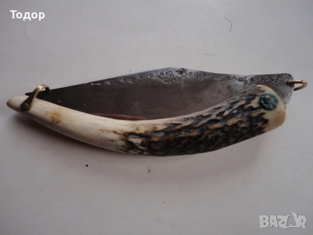 Страхотна майсторска сойка нож  рог 11, снимка 8 - Ножове - 54095925