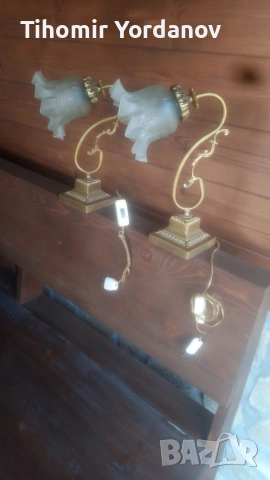 Нощни лампи (месингови)., снимка 16 - Настолни лампи - 54059746