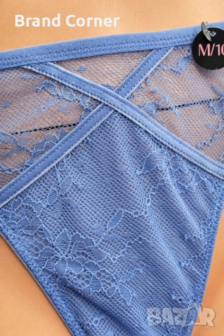 Hunkemöller дамски дантелени бикини в синьо – размер M, снимка 3 - Бельо - 54548910