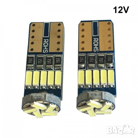 LED крушки T10 W5W 12V, снимка 3 - Аксесоари и консумативи - 53966612
