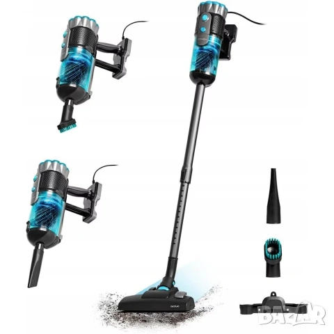 Комплект вертикална прахосмукачка CECOTEC, Conga Popstar 600 Vital, 600W, 2 степени на мощност