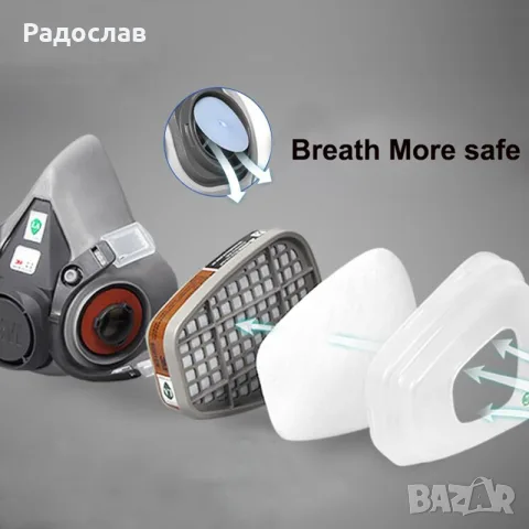 Предпазна маска 3M (6200), снимка 4 - Други инструменти - 35720994