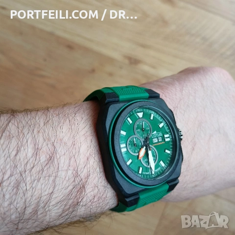 Нов Хронограф Lotus с карбонова каса, 100м, MIYOTA Serie OS, снимка 6 - Мъжки - 54051991