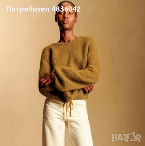 Чисто нов изкюлчително красив и невероятно мек пуловер на френската марка Sézane., снимка 5 - Блузи с дълъг ръкав и пуловери - 54663652