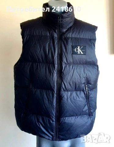 Calvin Klein Down Vest Mens Size XL ОРИГИНАЛ Мъжки Пухен Елек!, снимка 6 - Спортни дрехи, екипи - 54305390