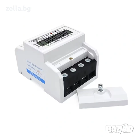 Дигитален трифазен електромер 380V 100A – Клас 1, LCD дисплей 6+1, монтаж на DIN шина 10430, снимка 9 - Друга електроника - 54694676