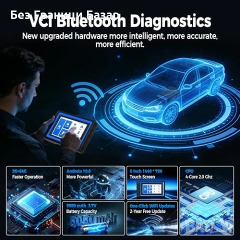 Нова TOPDON X800 BT авто диагностика Bluetooth Full System скенер кола автомобил, снимка 7 - Друга електроника - 54457722