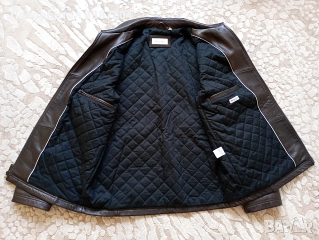 Calvin Klein мъжко кожено яке от естествена кожа XLT, снимка 3 - Якета - 54573258
